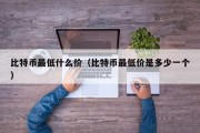 比特币最低什么价（比特币最低价是多少一个）